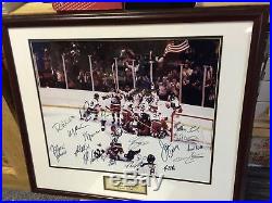 1980 Miracle on Ice US Olympic Hockey COMPLETE TEAM 20 signed 16x20 photo framed