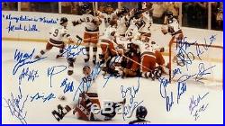 1980 USA Olympic Hockey ENTIRE Team Signed 20 Auto ins Framed 16x20 Photo Coa