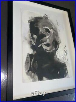 2x Antony Micallef Original Charcoal Paintings Face Study No 47 & 49 Banksy Pic