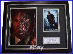 Aaron Eckhart SIGNED FRAMED Photo Autograph 16x12 display Film Dark Knight COA