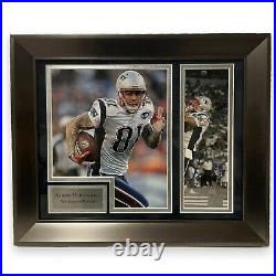 Aaron Hernandez Signed Autographed Cut Custom Framed To 11x14 NEP
