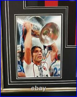 Ac Milan Andrea Pirlo Signed Autographed Photo with Shirt Jersey Framed Display
