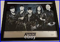 Accept Band Autographed Signed Framed Promo Photo With Jsa Coa # Ac26877