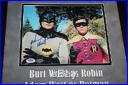 Adam West & Burt Ward Dual Signed 8x10 Photo Framed Batman & Robin Psa/dna Leaf