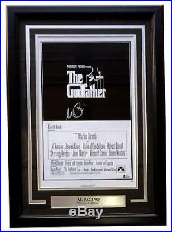 Al Pacino Signed Framed 11x17 The Godfather Movie Poster Photo BAS