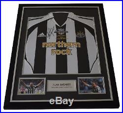 Alan Shearer SIGNED FRAMED Testimonial Shirt Photo Autograph Newcastle Utd COA