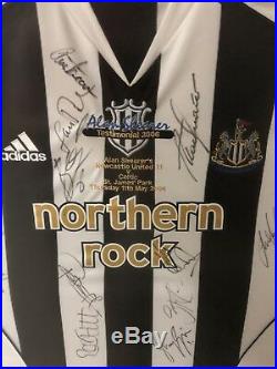 Alan Shearer SIGNED FRAMED Testimonial Shirt Photo Autograph Newcastle Utd COA