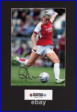 Alessia Russo Arsenal & England Hand Signed Mounted/Framed Photo A4 COA