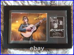 Alex Turner (Arctic Monkeys) Signed Photo + 2009 Advertising Tour Card Framed