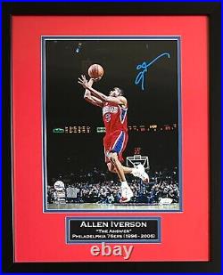 Allen Iverson autographed signed framed11x14 photo Philadelphia 76ers NBA JSA