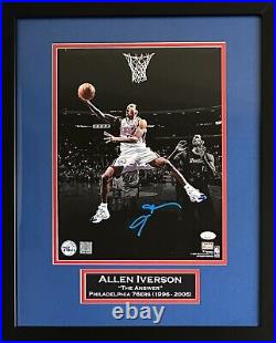 Allen Iverson autographed signed framed11x14 photo Philadelphia 76ers NBA JSA