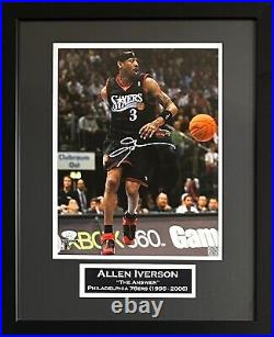 Allen Iverson autographed signed framed 11x14 photo Philadelphia 76ers NBA JSA