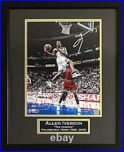 Allen Iverson autographed signed framed 11x14 photo Philadelphia 76ers NBA JSA