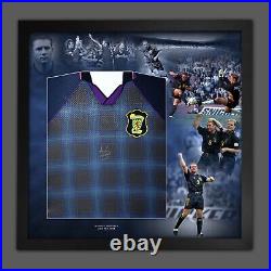 Ally McCoist Signed Scotland 96 Football Shirt In Framed Mount Picture DisplayA