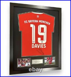 Alphonso Davies signed shirt framed COA & Photo Proof Inc Bayern Munich