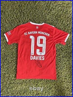 Alphonso Davies signed shirt framed COA & Photo Proof Inc Bayern Munich