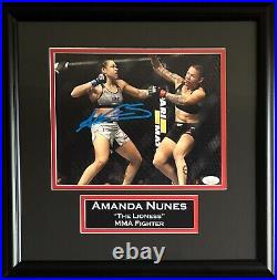 Amanda Nunes autographed signed framed 8x10 photo UFC JSA COA Cris Cyborg