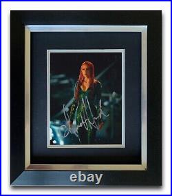 Amber Heard Hand Signed Framed Photo Display Film Autograph Aquaman
