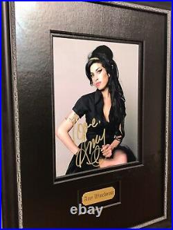Amy Winehouse Back To Black Autograph Signed Museum Grade Framed Photo COA LOA