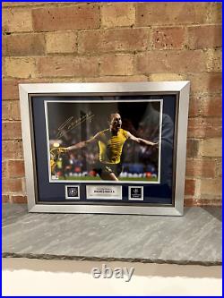 Andres Iniesta Signed & Framed Official Champions League Photo Display