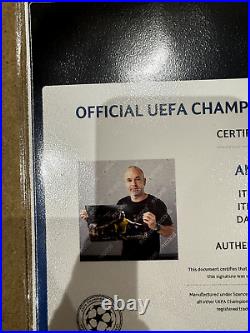 Andres Iniesta Signed & Framed Official Champions League Photo Display