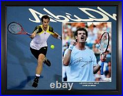 Andy Murray Tennis Wimbledon Champion Custom Framed Signed Autograph Photo ACOA