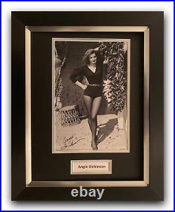 Angie Dickinson Hand Signed Framed Photo Display Hollywood Actress