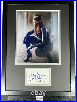Anne Hathaway Signed Auto 12x16 Framed Photo & Cut JSA COA Catwoman Batman