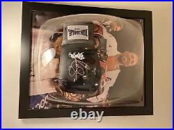 Anthony joshua signed and framed boxing glove with photo of the world champion