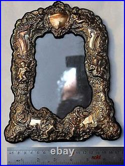 Antique Angels Cherubs Sterling Silver Picture/Photo Frame Signed JR