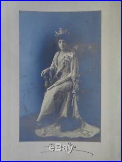Antique Signed Downy Photo Queen Alexandra Royal Frame Crown Connaught Wedding