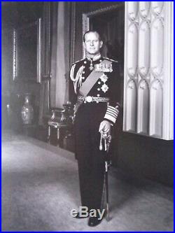 Antique Signed Royal Presentation Photo Frame Prince Philip Duke Edinburgh 1977