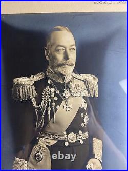 Antique Vandyk British Royal Signed Framed Photo Remembrance Of King George V