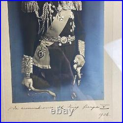 Antique Vandyk British Royal Signed Framed Photo Remembrance Of King George V