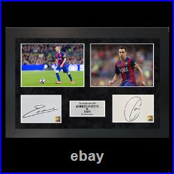 Authentic Hand-Signed Xavi & Andres Iniesta Barcelona A3 Photo Frame With COA