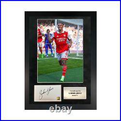 Authentic hand-signed Gabriel Jesus Single Photo A3 Frame With COA