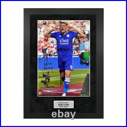 Authentic hand-signed Jamie Vardy Framed 12x8 Photo With COA
