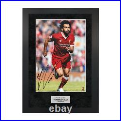 Authentic hand-signed Mohamed Salah Framed 12x8 Photo With COA
