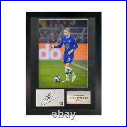 Authentic hand-signed Mykhailo Mudryk Chelsea Single Photo A3 Frame With COA