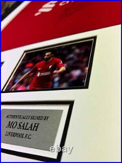 Authentically Signed Salah Autograph Liverpool Framed Shirt