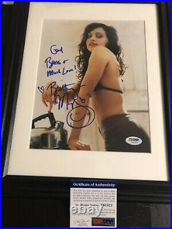 Autographed Brittany Murphy 8x10 Framed With Inscriptions PSA Signed