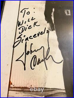 Autographed Original Photo Johnny Cash 8x10 Framed Authentic Black & White