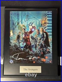 Avengers Cast Signed 8x10 Photo Framed 10 Autos