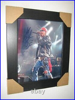 Axl Rose Guns N' Roses Hand Signed Photograph (8x10) Framed + CoA