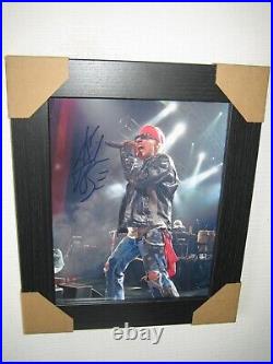 Axl Rose Guns N' Roses Hand Signed Photograph (8x10) Framed + CoA