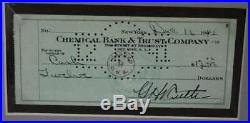 BABE RUTH SIGNED CANCELLED CHECK IN FRAME With PHOTO YANKEES JSA LOA AUTO PC1060