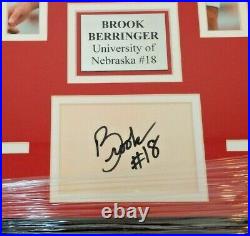 BROOK BERRINGER Autographed Signed Cut Photo NEBRASKA JSA Framed Matted Rare 1/1