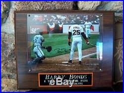 Barry Bonds Signed Autograph Baseball Photo Framed COA