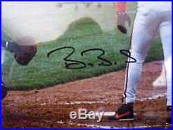 Barry Bonds Signed Autograph Baseball Photo Framed COA