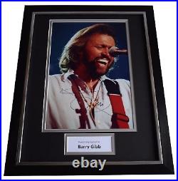 Barry Gibb SIGNED FRAMED Photo Autograph 16x12 display BeeGees Music AFTAL COA